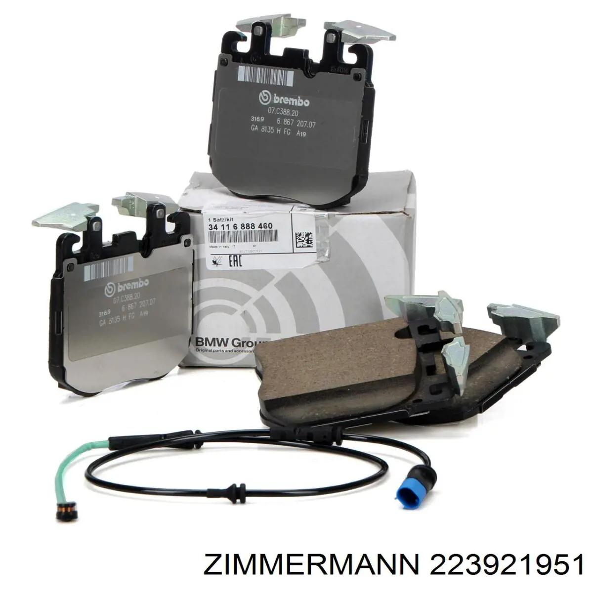 Передние тормозные колодки 223921951 Zimmermann