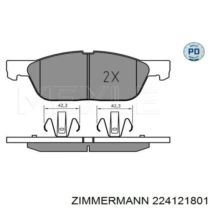 Колодки Zimmermann 224121801 цена, от 63.39 USD