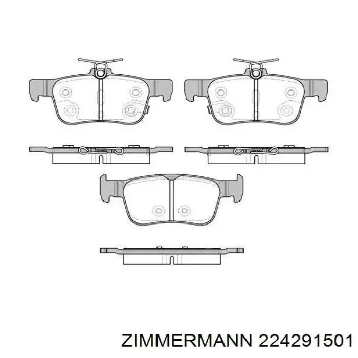 224291501 Zimmermann Колодки тормозные дисковые комплект