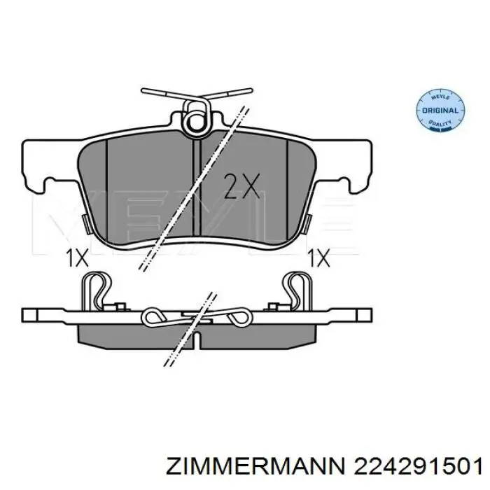 Задние тормозные колодки 224291501 Zimmermann