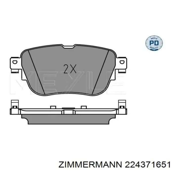 Задние тормозные колодки 224371651 Zimmermann