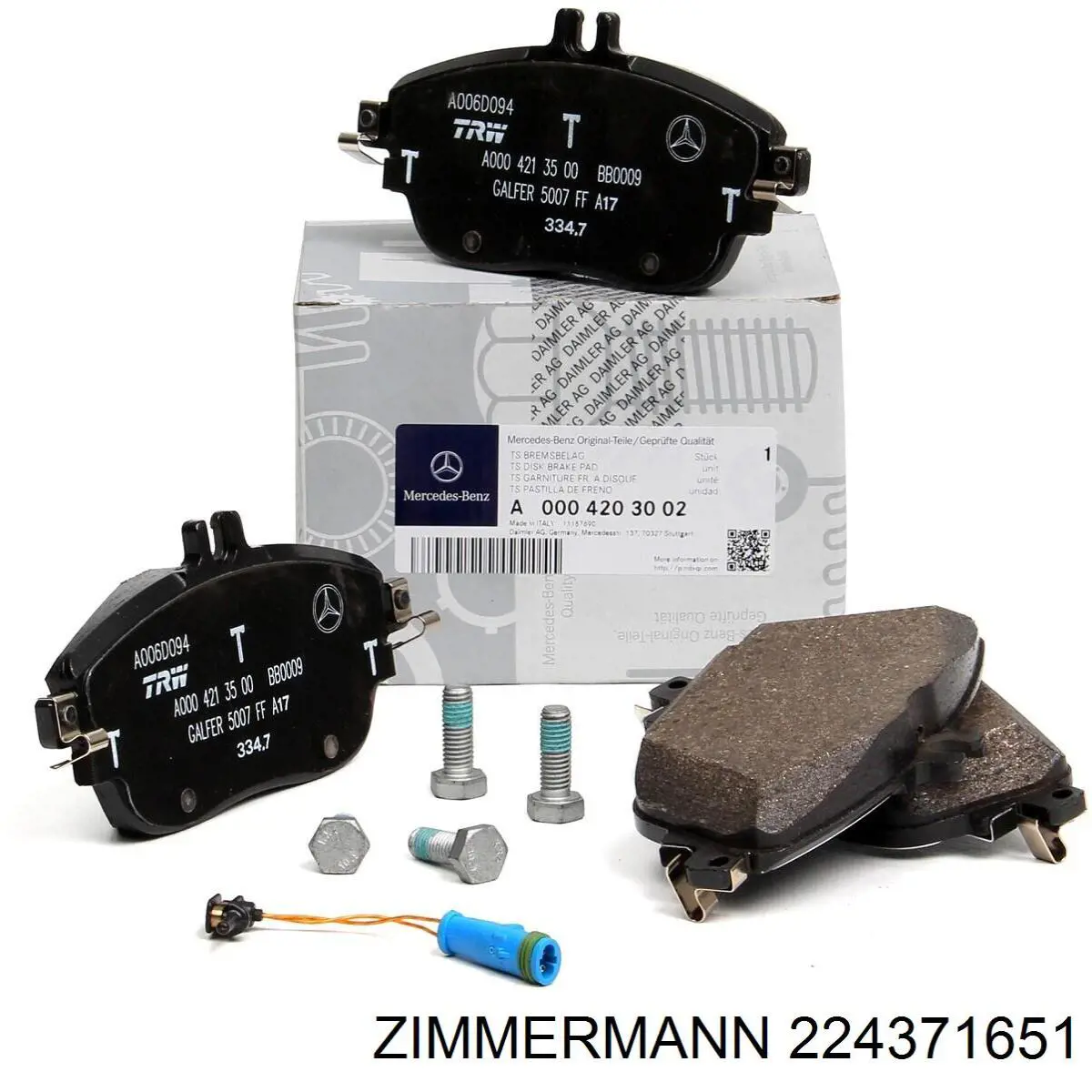 Задние дисковые колодки Zimmermann 224371651