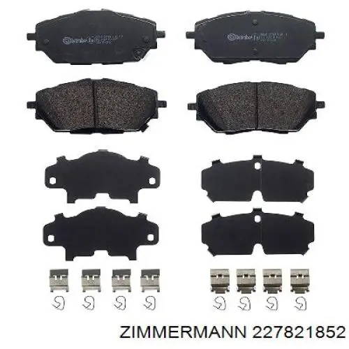 227821852 Zimmermann sapatas do freio dianteiras de disco
