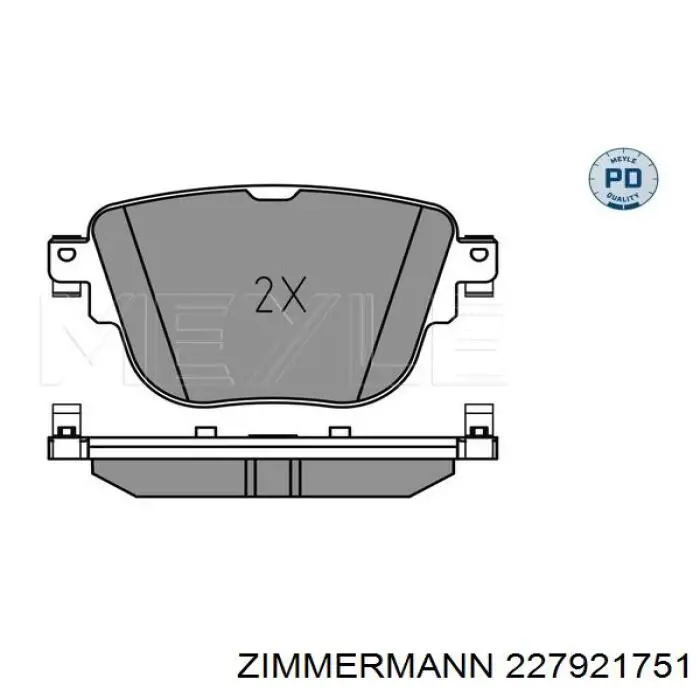 Купить 227921751 Zimmermann Колодки тормозные задние, дисковые