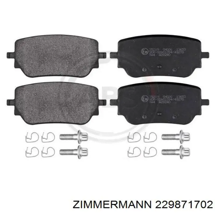Колодки гальмові задні, дискові 229871702 Zimmermann