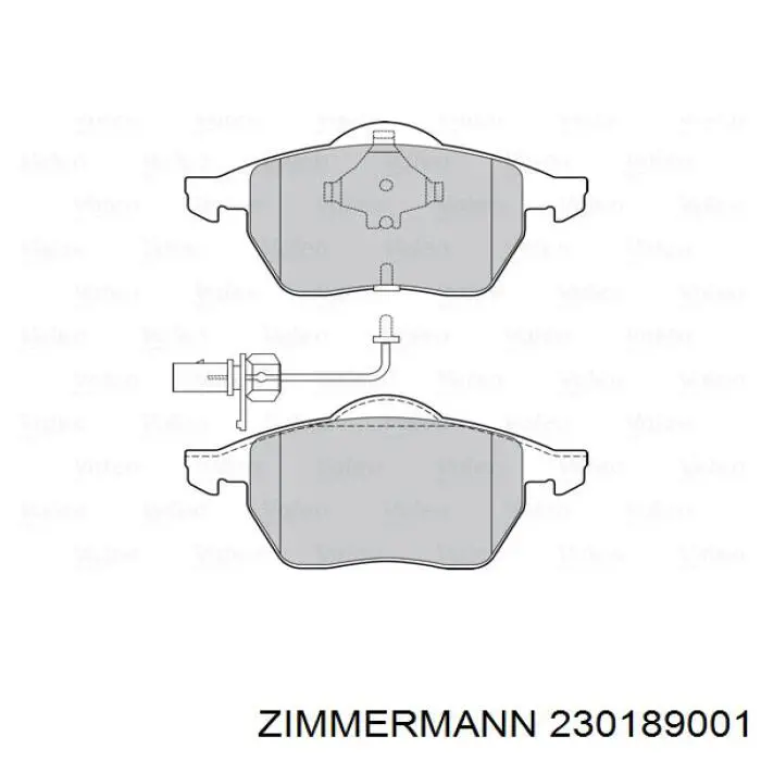 Передние тормозные колодки 230189001 Zimmermann