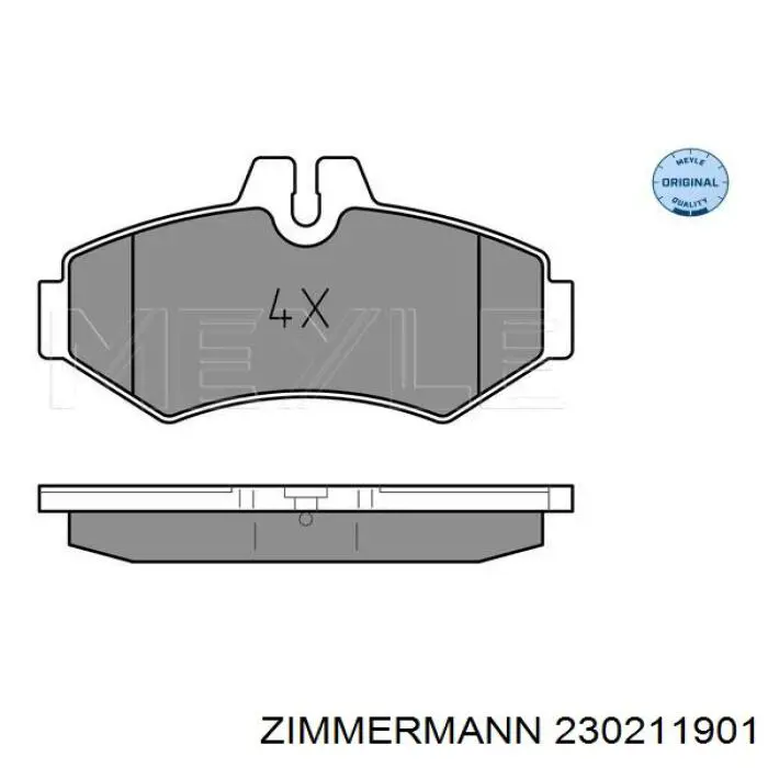 Задние тормозные колодки 230211901 Zimmermann