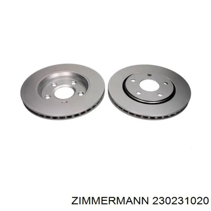 Передние тормозные диски 230231020 Zimmermann