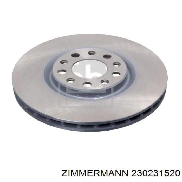 Передние тормозные диски 230231520 Zimmermann