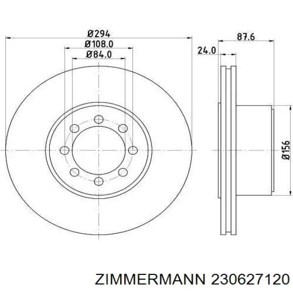 Задний тормозной диск Zimmermann 230627120 цена, от 61.24 USD