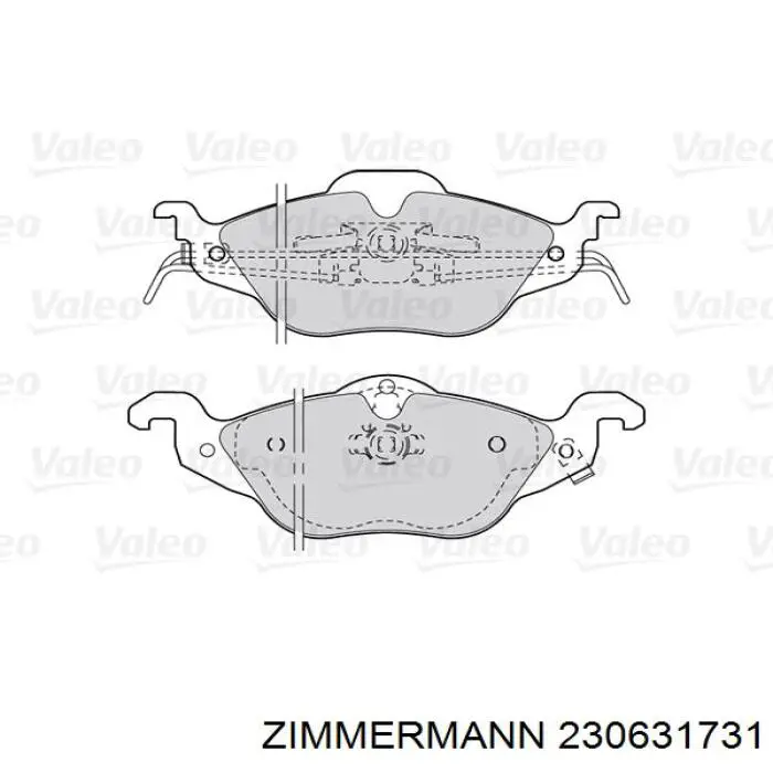 Тормозные колодки Zimmermann 230631731