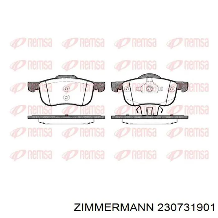Колодки Zimmermann 230731901 цена, от 49.46 USD