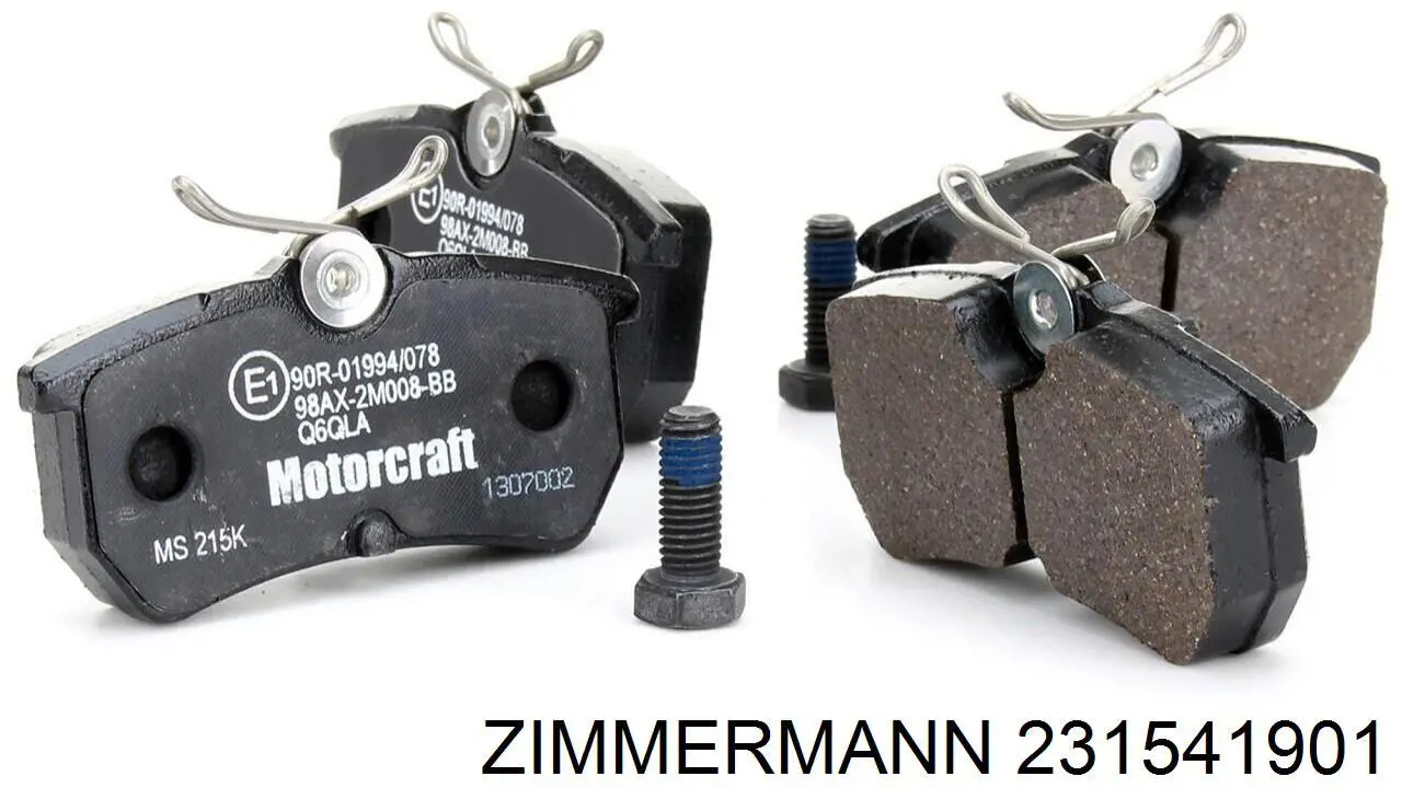 Передние тормозные колодки 231541901 Zimmermann