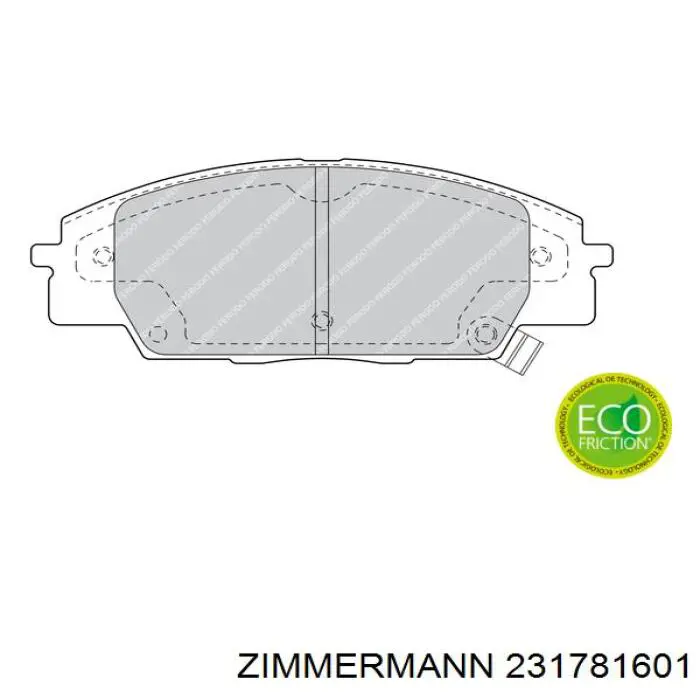 Передние тормозные колодки 231781601 Zimmermann