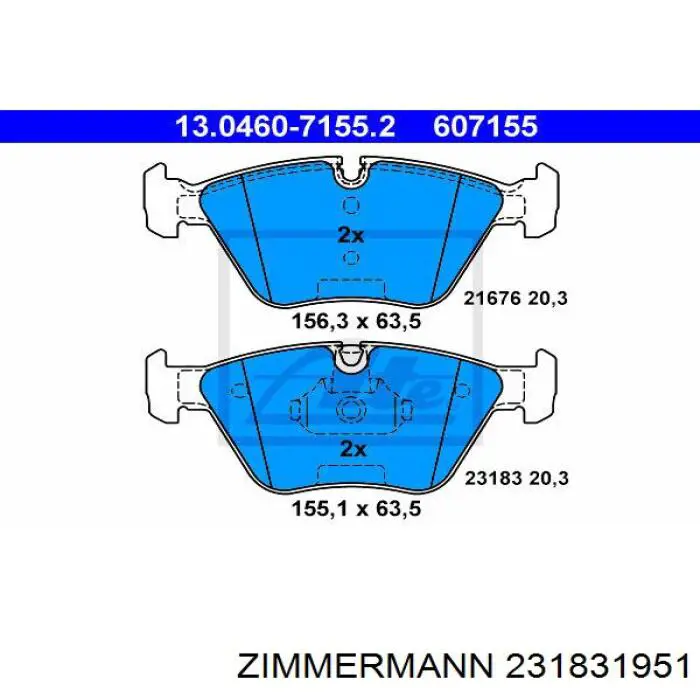 Колодки Zimmermann 231831951 цена, от 44.64 USD