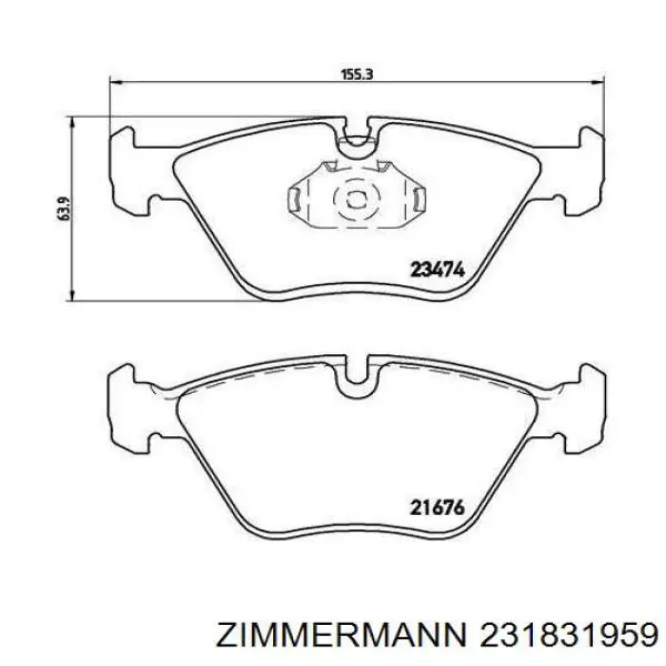 231831959 Zimmermann Колодки передние