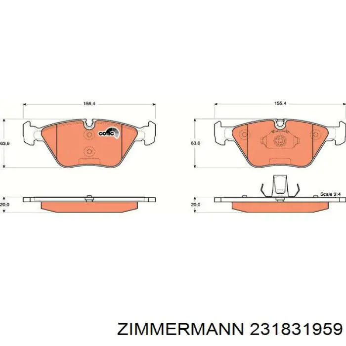 Колодки Zimmermann 231831959 цена, от 38.94 USD