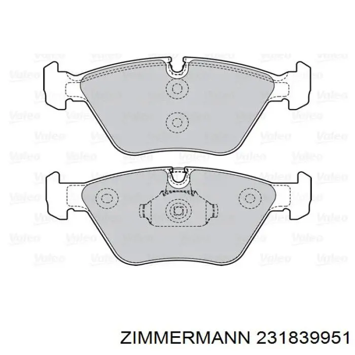 Купить 231839951 Zimmermann Колодки тормозные