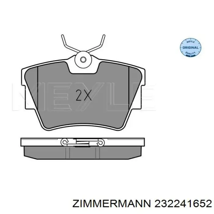 Купить 232241652 Zimmermann Колодки тормозные задние, дисковые