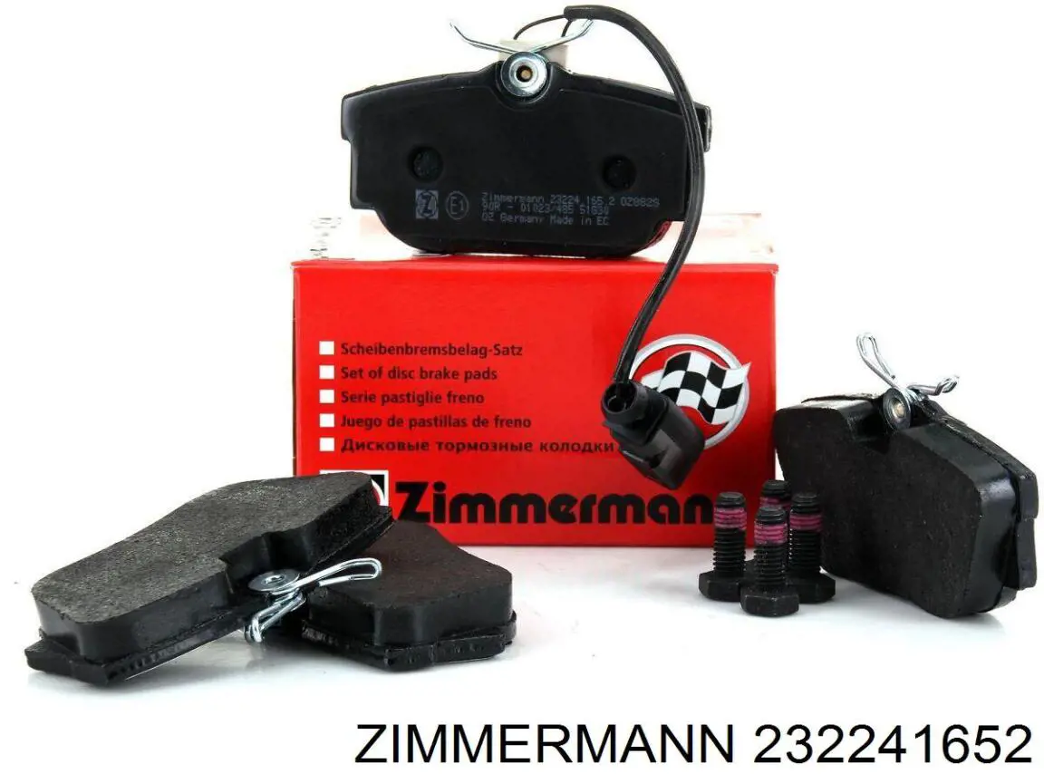 Задние тормозные колодки 232241652 Zimmermann