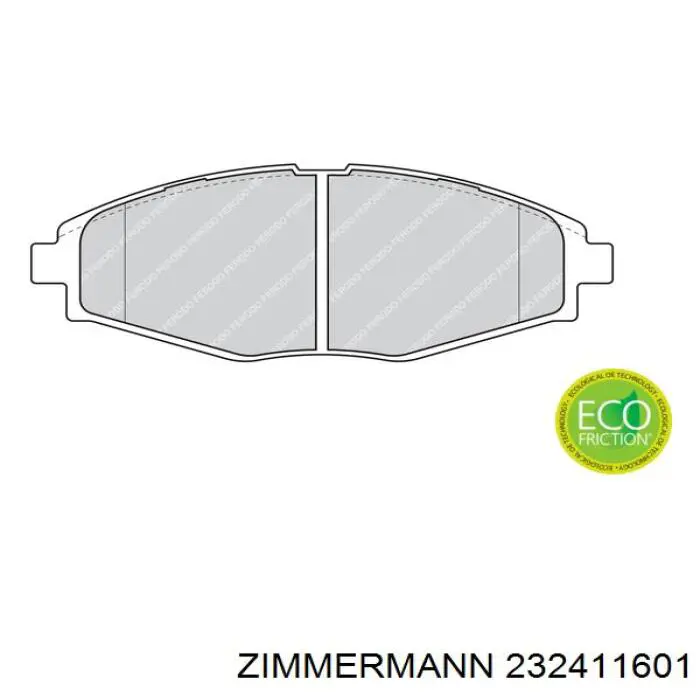 Тормозные колодки Zimmermann 232411601