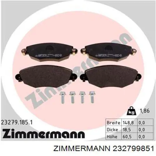 Sapatas do freio dianteiras de disco para Jaguar X-type  CF1