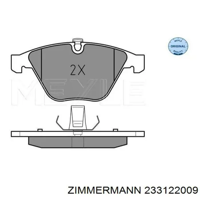 Передние тормозные колодки 233122009 Zimmermann