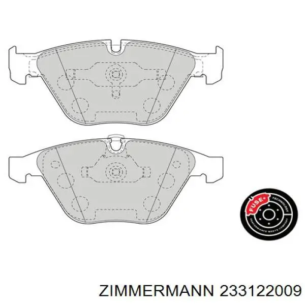 Купить 233122009 Zimmermann Колодки тормозные