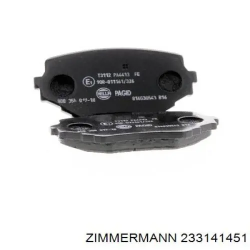 Передние тормозные колодки 233141451 Zimmermann