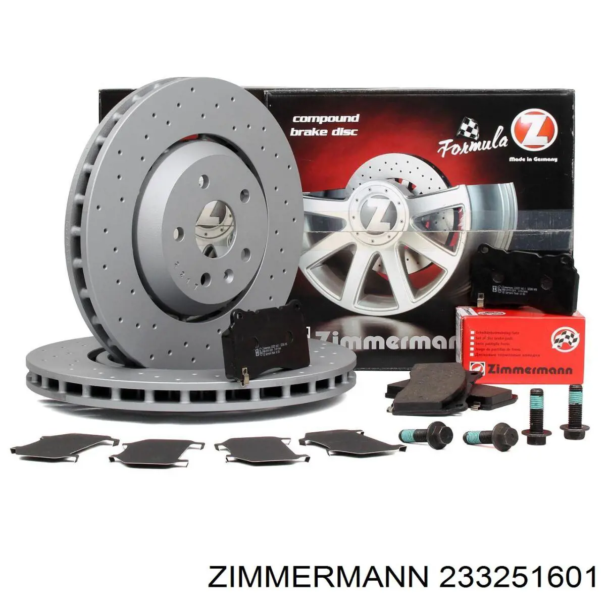 233251601 Zimmermann колодки тормозные передние дисковые