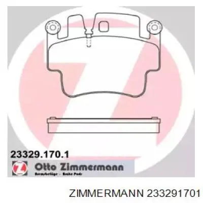 Передние тормозные колодки 233291701 Zimmermann