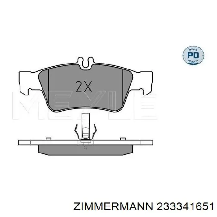 233341651 Zimmermann Колодки тормозные дисковые комплект