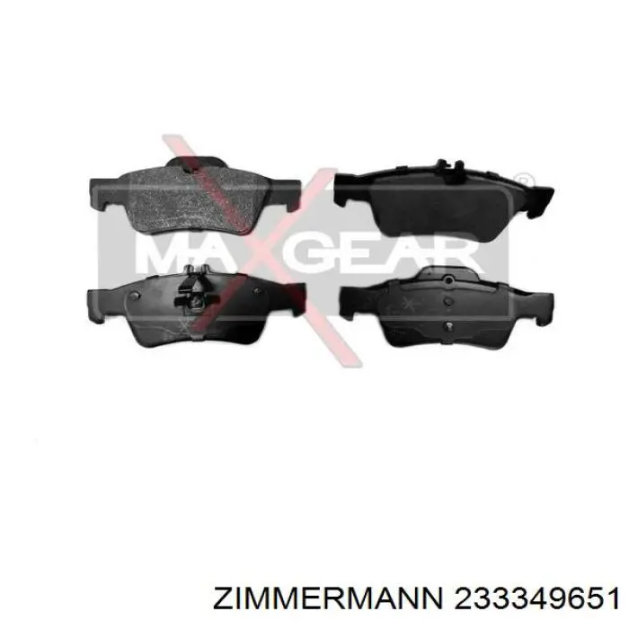 Купить 233349651 Zimmermann Колодки тормозные задние, дисковые