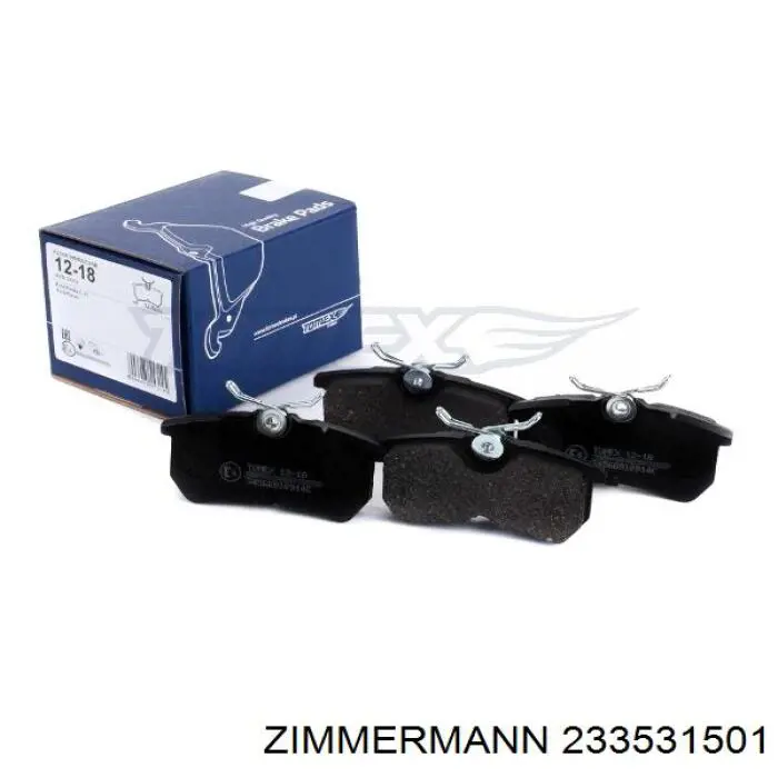 Задние тормозные колодки 233531501 Zimmermann