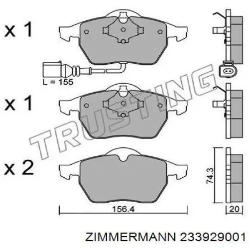 Колодки Zimmermann 233929001 цена, от 28.96 USD