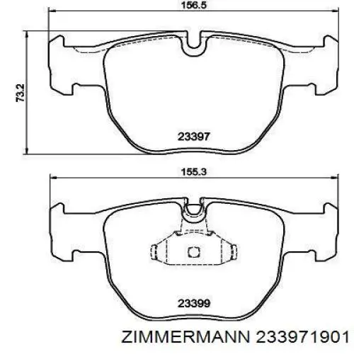 233971901 Zimmermann Колодки передние