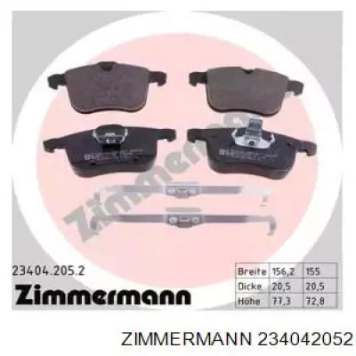 234042052 Zimmermann Колодки передние