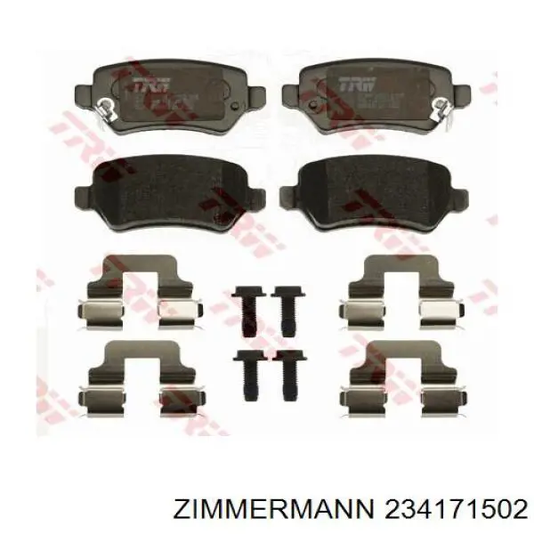 Задние тормозные колодки 234171502 Zimmermann