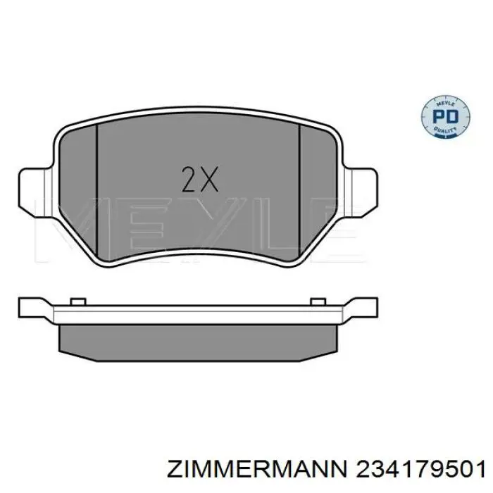 Задние тормозные колодки 234179501 Zimmermann