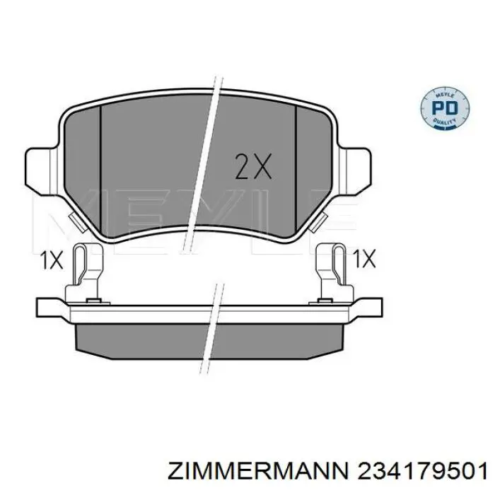 Задние дисковые колодки Zimmermann 234179501