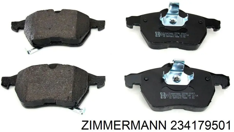Задние тормозные колодки 234179501 Zimmermann