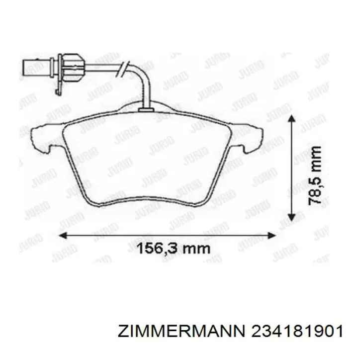 Тормозные колодки Zimmermann 234181901