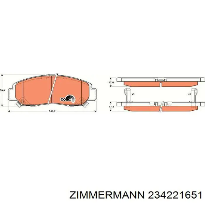 Колодки Zimmermann 234221651 цена, от 31.67 USD