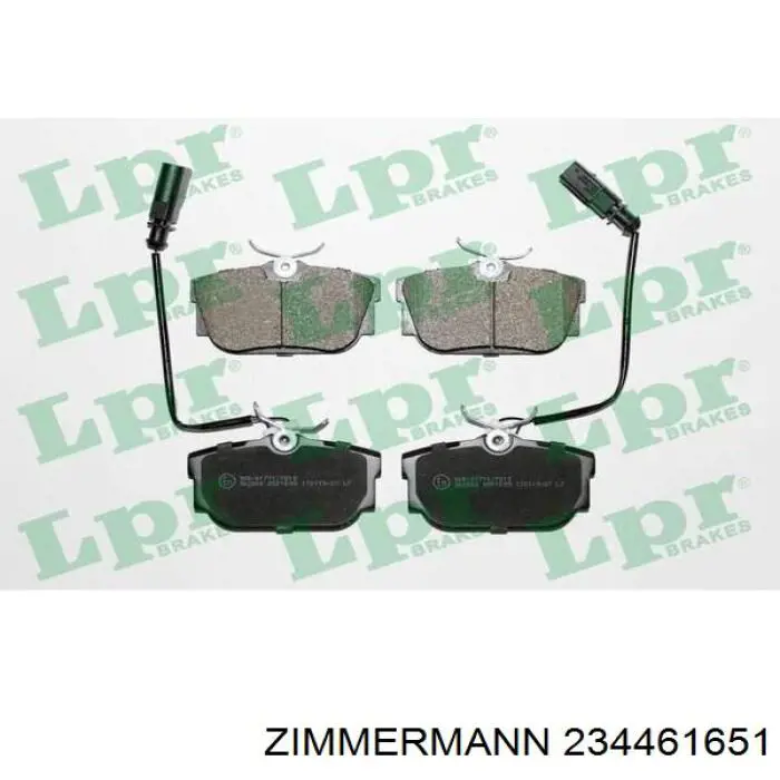 Купить 234461651 Zimmermann Колодки тормозные задние, дисковые