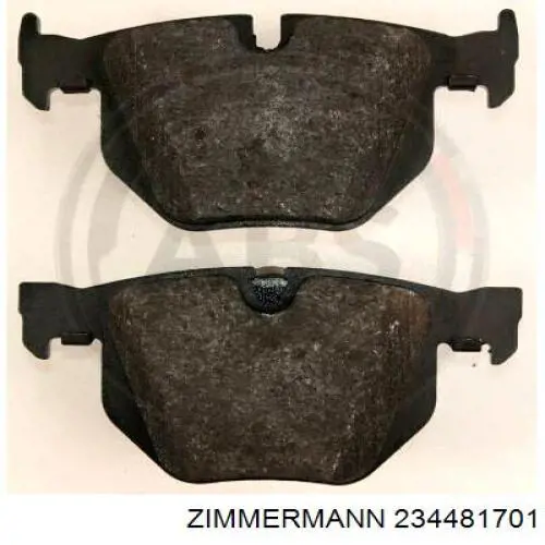 Задние тормозные колодки 234481701 Zimmermann