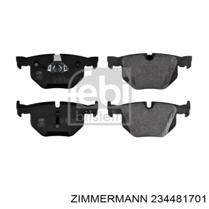 Купить 234481701 Zimmermann Колодки тормозные задние, дисковые