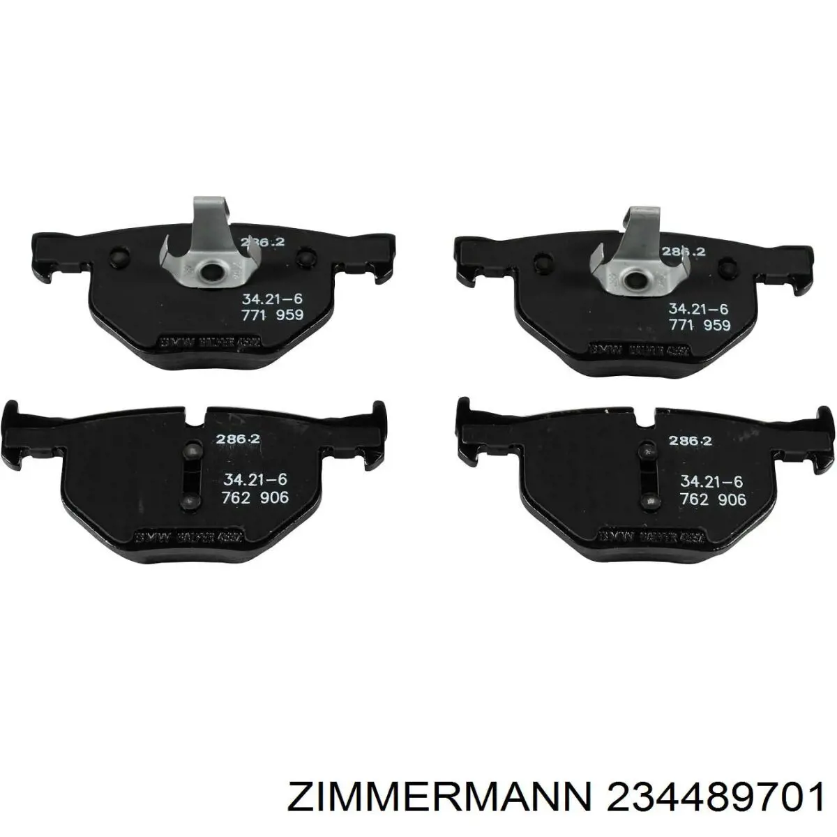 234489701 Zimmermann Колодки тормозные дисковые комплект