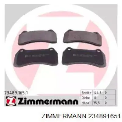 Колодки Zimmermann 234891651 цена, от 29.36 USD