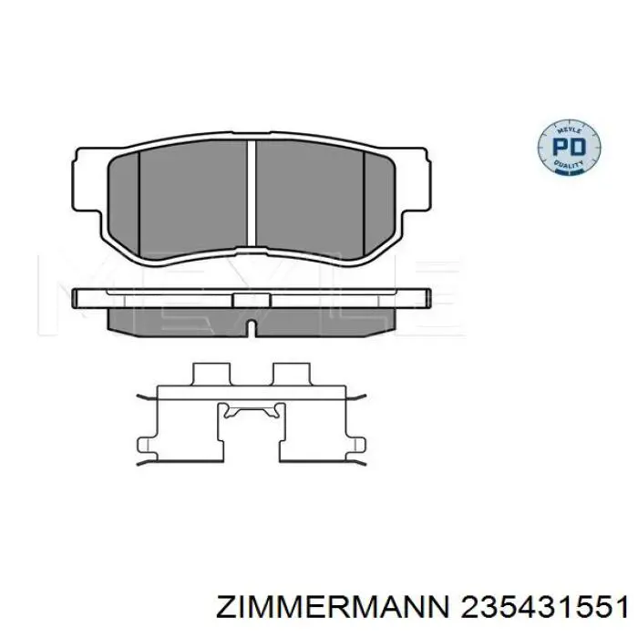 Задние дисковые колодки Zimmermann 235431551