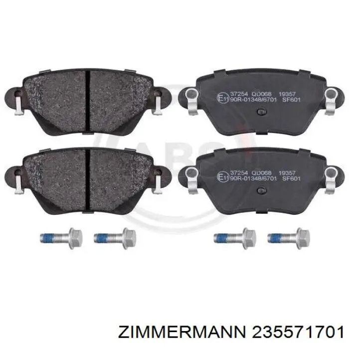 Купить 235571701 Zimmermann Колодки тормозные задние, дисковые